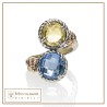 Anello Nodi cerchio intreccio 2 pietre